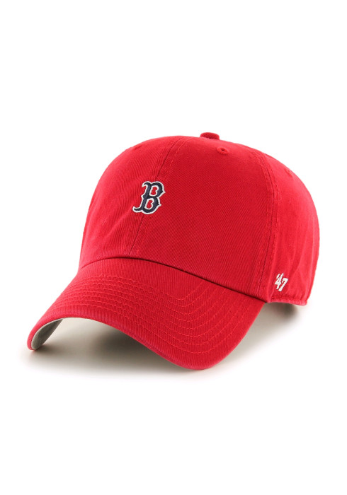 Червона бейсболка '47 BASE RUNNER RED SOX зі 100% бавовни з вишитим чорним логотипом B