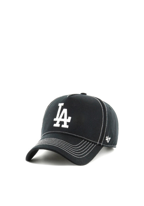 Чорна бейсболка '47 Brand Los Angeles Dodgers з контрастним логотипом