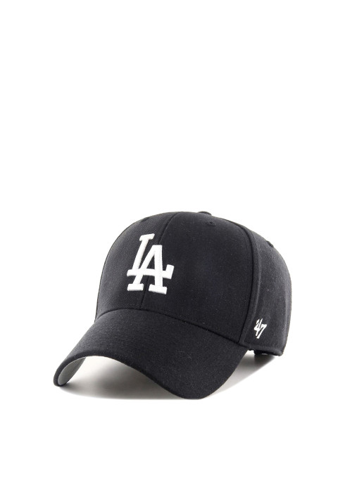 Чорна чоловіча кепка '47 Los Angeles Dodgers MVP з об'ємною білою вишивкою логотипу LA