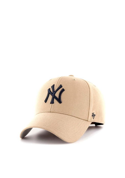 Сіра чоловіча бейсболка '47 New York Yankees MVP з об'ємною білою вишивкою логотипу NY