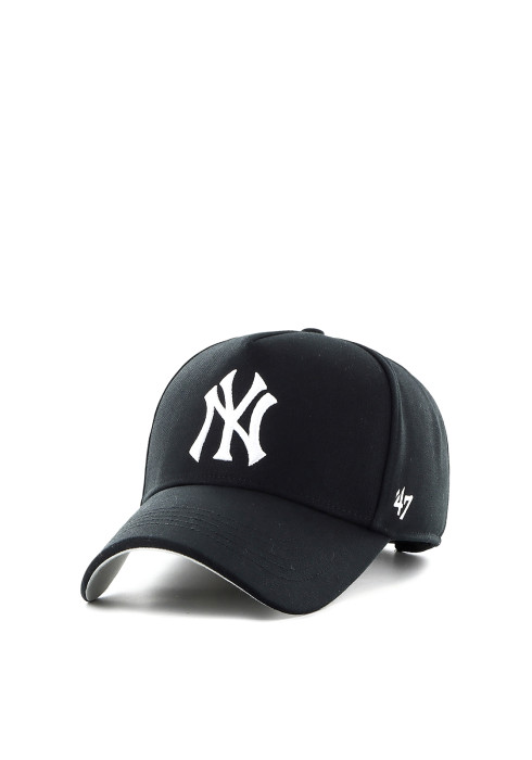 Чорна бейсболка '47 Brand New York Yankees Polar Freeze з білим логотипом NY, вигляд спереду