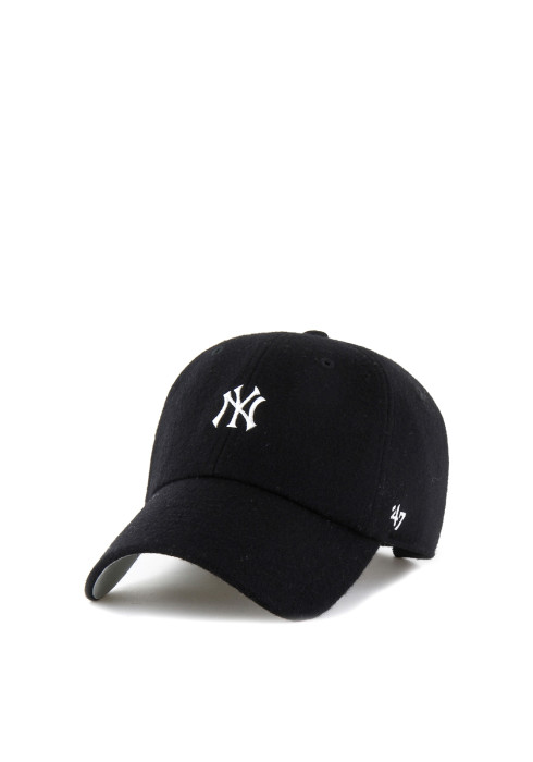 Чорна преміум кепка-тракер '47 New York Yankees Premium Base з об'ємною білою вишивкою NY та замшевим козиром