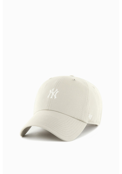 Бежева бейсболка '47 Brand New York Yankees Foundation з білим логотипом NY, вигляд спереду
