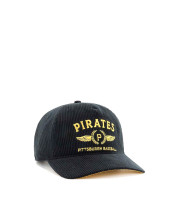 Чорна вельветова кепка '47 Brand Pittsburgh Pirates Sky High під кутом