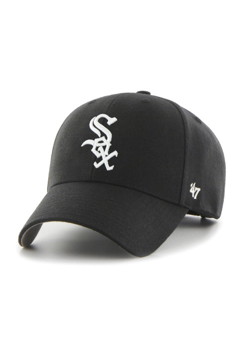 Чорна бейсболка '47 Brand Chicago White Sox з вишитим білим логотипом S O X