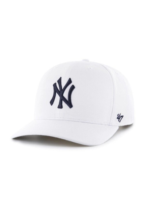 Біла бейсболка '47 DP NEW YORK YANKEES MVP з чорною вишивкою логотипу NY та регулюванням ззаду