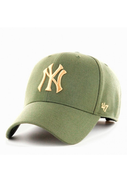 Зелена кепка-снепбек '47 New York Yankees MVP SNAPBACK з логотипом NY та пластиковим регулюванням