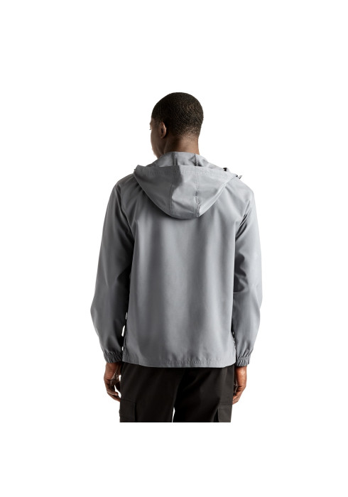Сіра чоловіча куртка New Balance Sport з капюшоном, вигляд ззаду