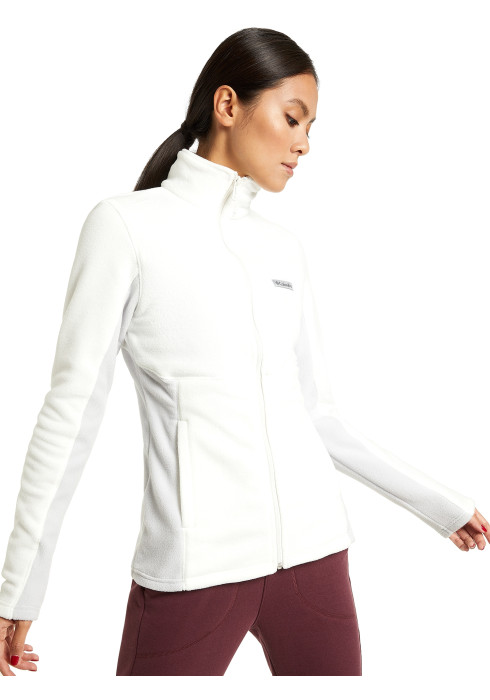 Жіночий флісовий джемпер Columbia Basin Trail III Full Zip 1938041, рожевий, чорний, білий та молочний, мікрофліс, на блискавці.