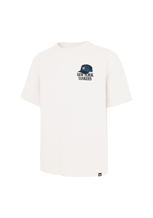 Чоловіча біла футболка '47 Brand New York Yankees з газетним принтом