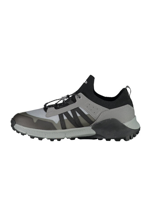 Чоловічі кросівки CMP Hosnian Low Shoe у профіль з внутрішньої сторони з чорною підошвою та сітчастим верхом