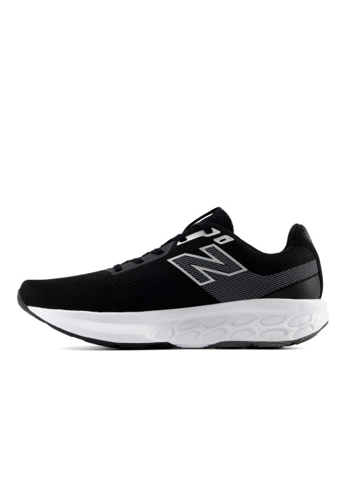 Чоловічий чорний кросівок New Balance Fresh Foam 520 v9 у профіль з внутрішньої сторони з білою підошвою