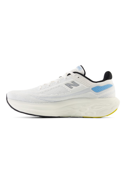 Чоловічі кросівки NB Fresh Foam X 1080v13 у профіль з внутрішньої сторони з м'якою сіткою та блакитною вставкою