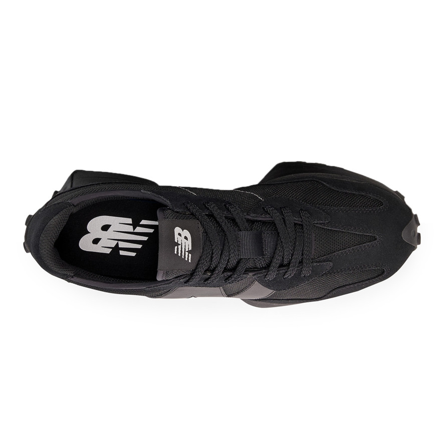 Чорні чоловічі кросівки New Balance 327, вигляд зверху