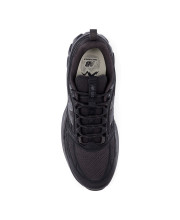 Чорні кросівки чоловічі New Balance 410 V8 вид зверху зі шнурівкою та фірмовою устілкою