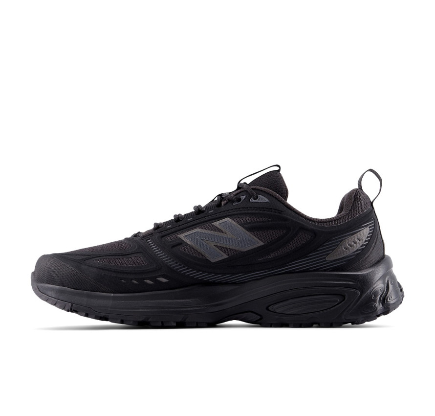 Чоловічі кросівки New Balance 410 V8 у профіль з внутрішньої сторони чорного кольору