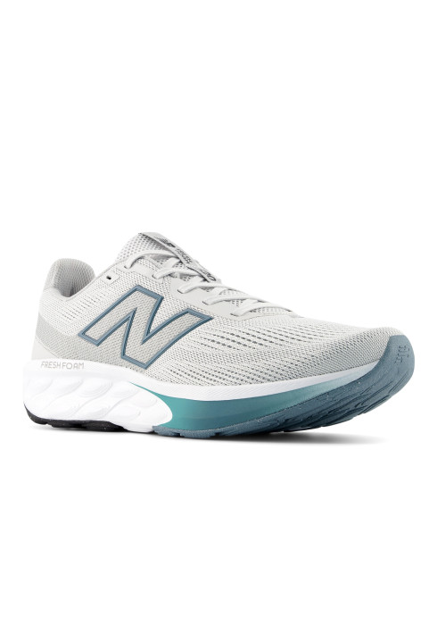 Чоловічий біговий кросівок New Balance Fresh Foam 520 v9 світло-сірого кольору з бірюзово-сірим логотипом N