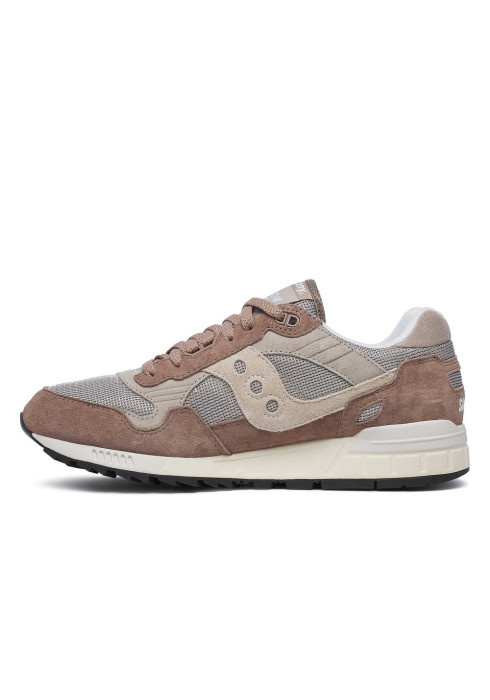 Чоловічий коричневий кросівок Saucony Shadow 5000 у профіль з внутрішньої сторони з амортизуючою підошвою