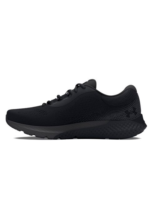 Чоловічі бігові кросівки Under Armour UA Rogue 4 Running у профіль з внутрішньої сторони з чорною підошвою