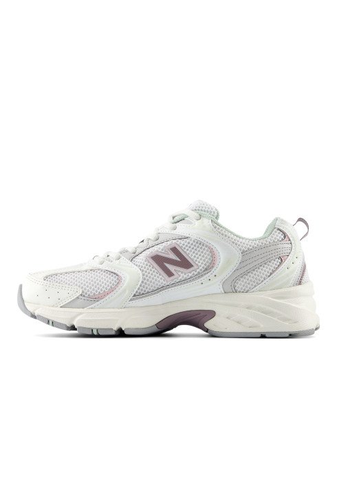 Унісекс білі кросівки New Balance 530 у профіль з внутрішньої сторони з м'якою підошвою