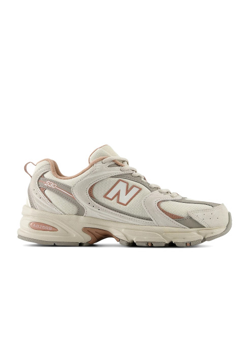 Унісекс кросівки New Balance 530 у профіль з фірмовим логотипом N та технологією ABZORB