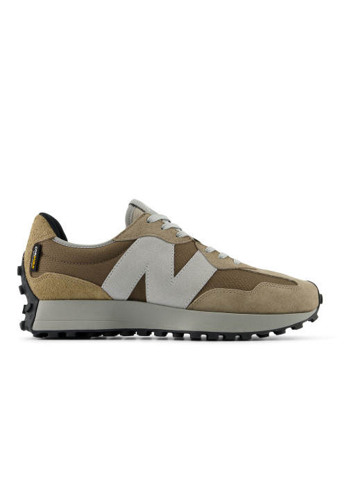 Унісекс кросівки New Balance 327 у профіль з бічною біркою Cordura та великим світлим логотипом N