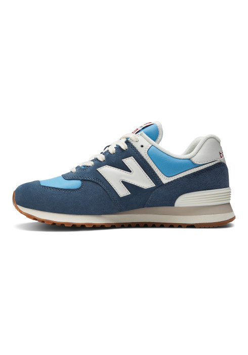 Унісекс кросівки New Balance U574 у профіль з внутрішньої сторони із замшевим верхом та світлою підошвою