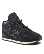 Юніорські шкіряні кросівки New Balance 574H чорно-сірого кольору