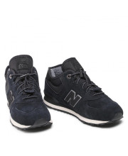 Юніорські шкіряні кросівки New Balance 574H чорно-сірого кольору - фото 5