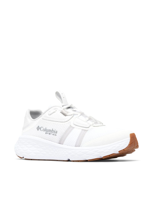 Жіночі білі кросівки Columbia PFG Castback TC Shoe у профіль з логотипом PFG та амортизуючою підошвою