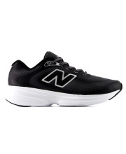 Жіночі чорні кросівки New Balance 411 v4 у профіль з білим логотипом N та масивною амортизуючою підошвою