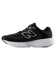 Жіночі чорні кросівки New Balance 411 v4 у профіль з внутрішньої сторони з білою підошвою