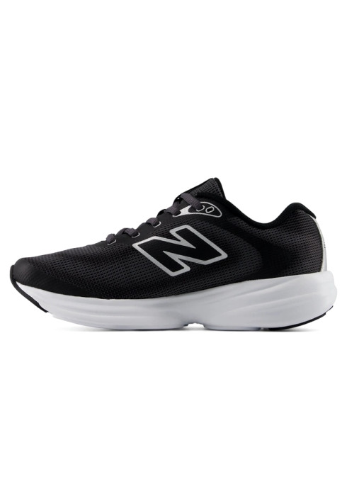 Жіночі чорні кросівки New Balance 411 v4 у профіль з внутрішньої сторони з білою підошвою