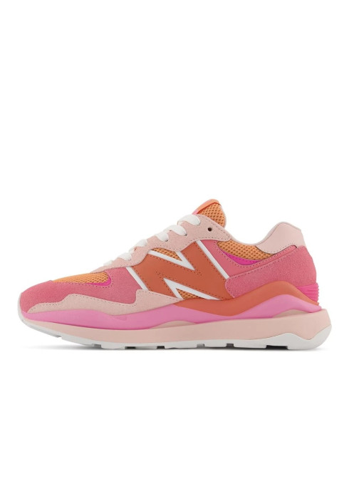 Жіночі рожево-помаранчеві кросівки New Balance 5740 у профіль з внутрішньої сторони з багатошаровою підошвою
