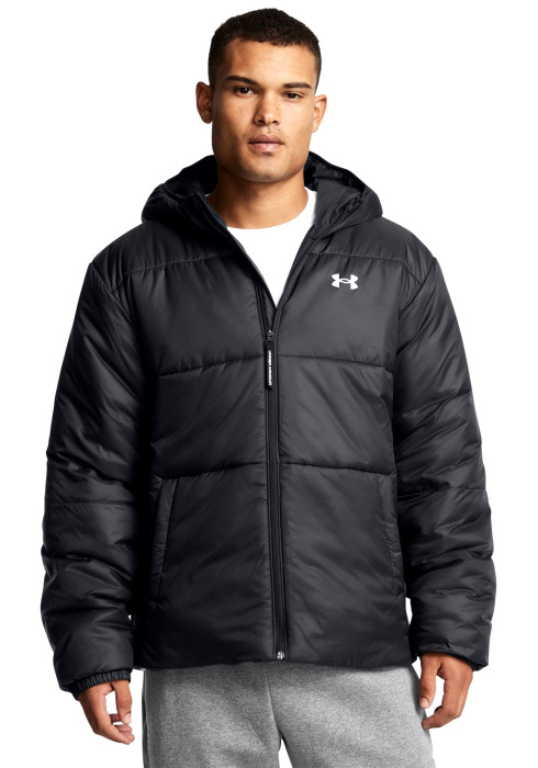 Чоловіча чорна утеплена куртка Under Armour UA LW Insulated Jacket на моделі спереду