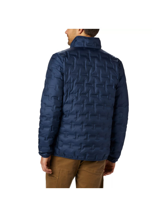 Чоловіча синя пухова куртка Columbia Delta Ridge Down Jacket вид ззаду на моделі
