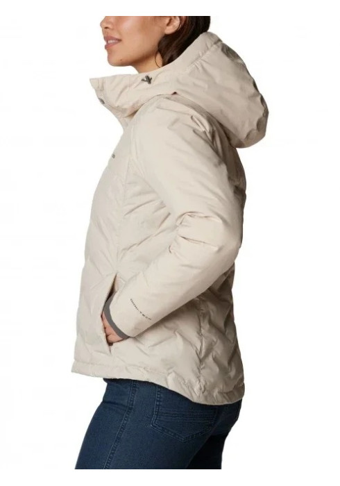 Жіноча світла пухова куртка Columbia Grand Trek Down III Jacket арт. 2087951-278 на моделі в профіль