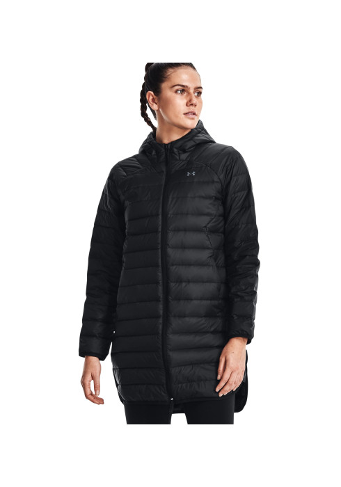 Жіноча пухова парка Under Armour Storm Armour Down 2.0 Parka арт. 1372649-001 чорного кольору на моделі спереду