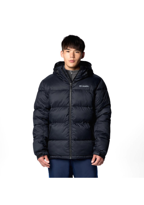 Чоловіча чорна утеплена лижна куртка Columbia Slope Style Jacket з капюшоном на моделі спереду