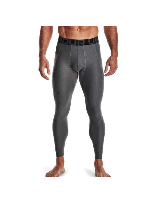 Чоловічі сірі легінси Under Armour HG Armor | Компресійний Базовий Шар | З Кишенею на моделі спереду