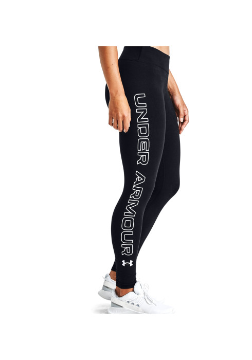 Жіночі легінси Under Armour Favorite WM Leggings — надм'яка бавовна та комфорт арт. 1356403-001 чорного кольору на моделі в три чверті