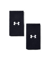 Пара широких чорних напульсників Under Armour 6 дюймів з білим логотипом