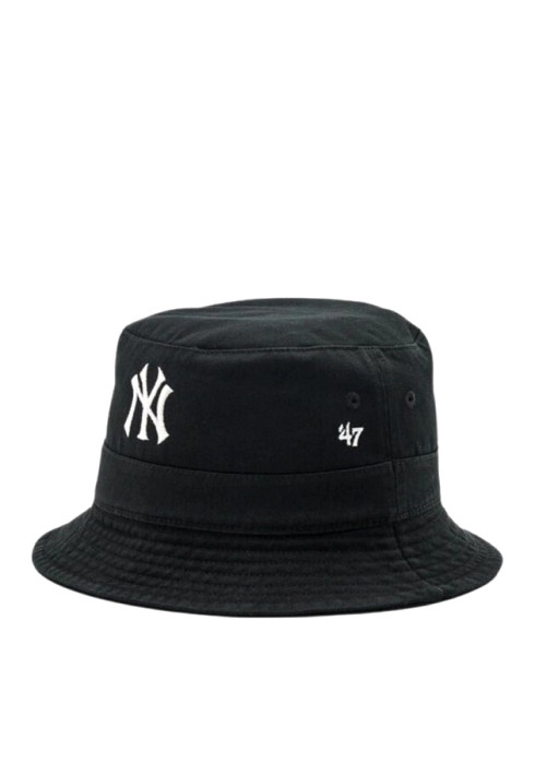 Чорна панама '47 Brand Bucket Hat з вишитим логотипом NY (New York Yankees)