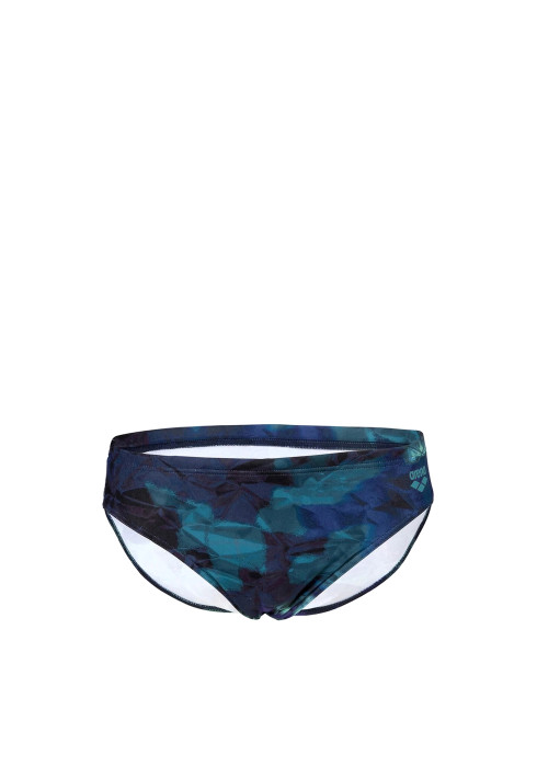Чоловічі плавки Arena M HERO CAMO SWIM BRIEF з камуфляжним принтом спереду на білому тлі