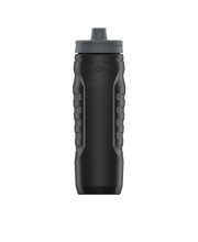 Чорна спортивна пляшка для води Under Armour Sideline Squeeze 950 мл студійний вигляд спереду на білому тлі