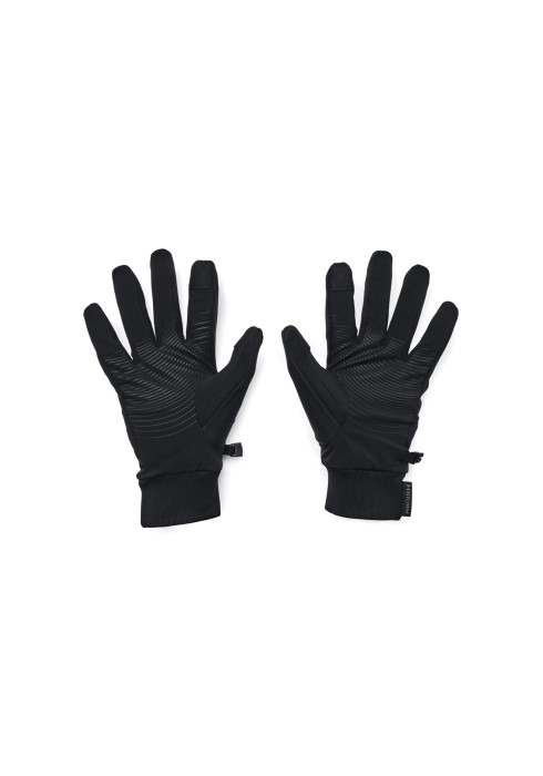 Чоловічі флісові рукавиці Under Armour Storm Run Gloves, чорні, з обробкою Tech Touch на пальцях - фото 2