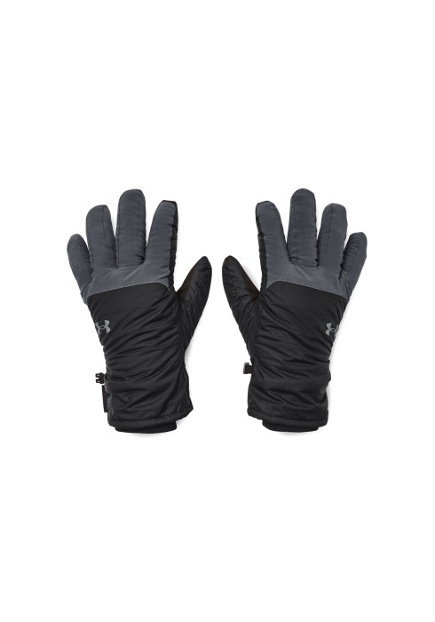 Чоловічі утеплені рукавиці Under Armour UA Storm Insulated чорні з антиковзаючим принтом