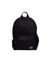 Чорний рюкзак New Balance BP Essential з передньою кишенею та сітчастою бічною кишенею, вигляд спереду