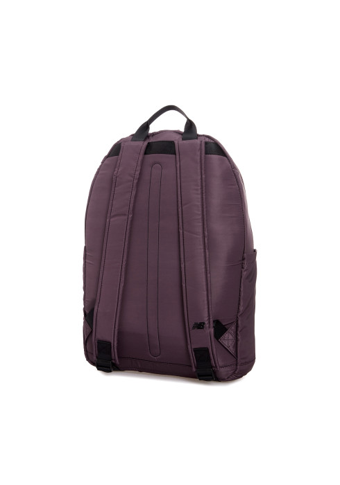 Чорний та бузковий жіночий рюкзак New Balance Wmns Tote Backpack LAB23083, універсальна сумка-тоут з логотипом, вид спереду та ззаду. - фото 2