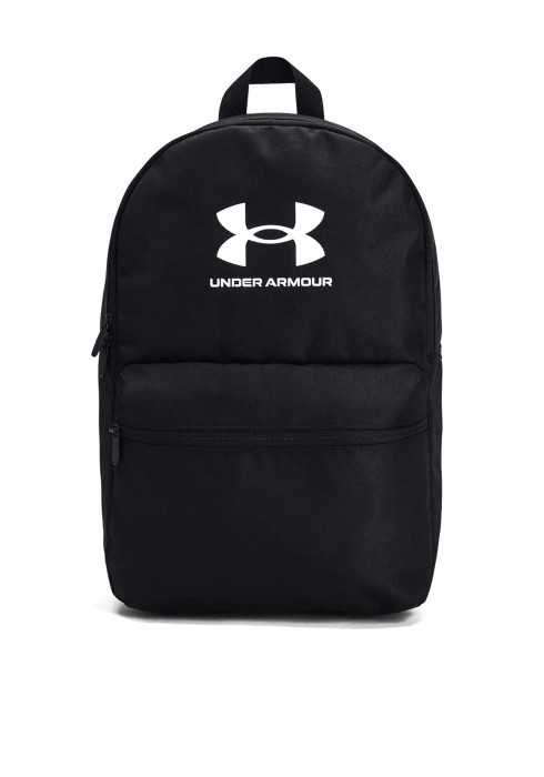 Чорний спортивний рюкзак Under Armour Loudon Lite Backpack з великим білим логотипом, вигляд спереду